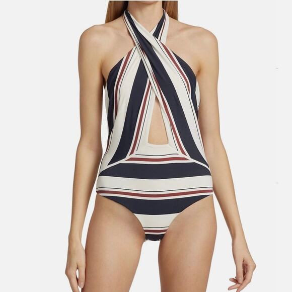Johanna Ortiz Other - NWT Johanna Ortiz Feel The Tide Stripe One Piece Swimsuit - White - M
